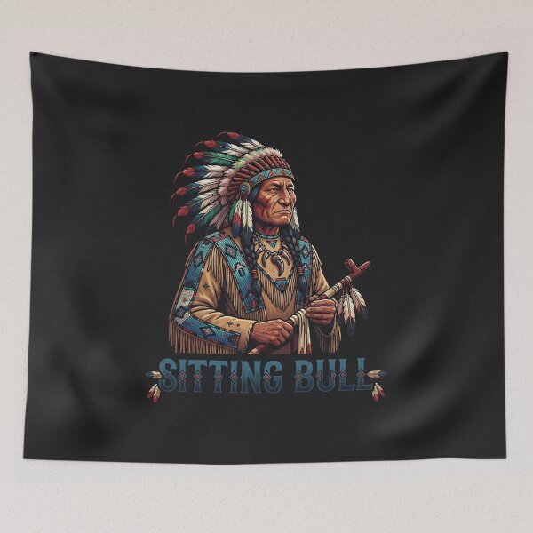 Item preview, Sitting Bull Native American Tribal Leader Portrait designed and sold by Owcomm.