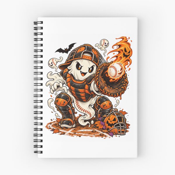 Item preview, Dripping Halloween Baseball Ghost Catcher Spooky Sports designed and sold by GitSticker.