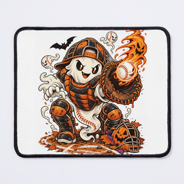 Item preview, Dripping Halloween Baseball Ghost Catcher Spooky Sports designed and sold by GitSticker.