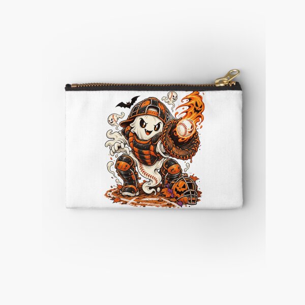 Item preview, Dripping Halloween Baseball Ghost Catcher Spooky Sports designed and sold by GitSticker.