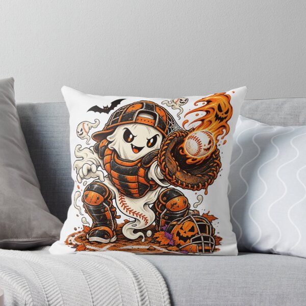 Item preview, Dripping Halloween Baseball Ghost Catcher Spooky Sports designed and sold by GitSticker.