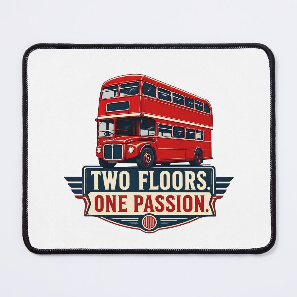 Item preview, Double Decker Bus Two Floors One Passion Shirt | Bus Lover Gift designed and sold by CuteDesignables.