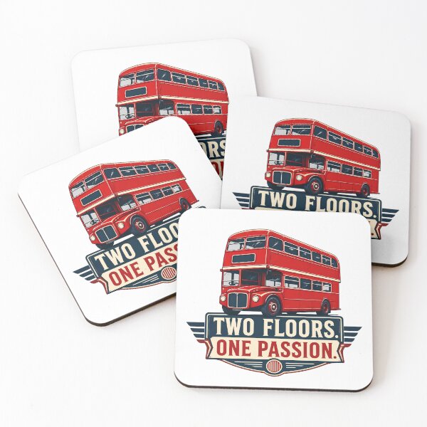 Item preview, Double Decker Bus Two Floors One Passion Shirt | Bus Lover Gift designed and sold by CuteDesignables.