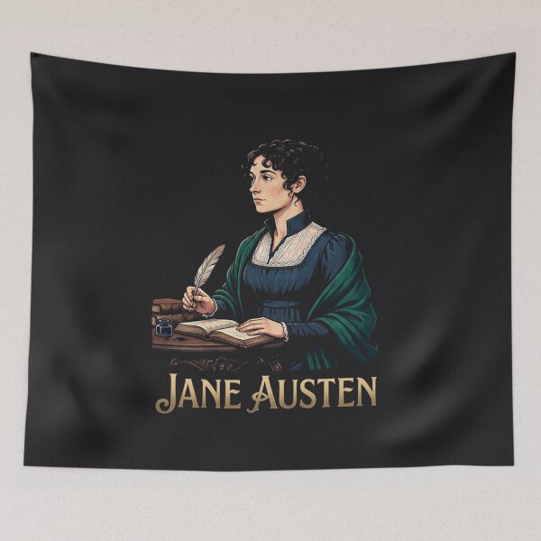 Item preview, Jane Austen Portrait With Feather Pen designed and sold by Owcomm.