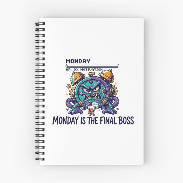 Aperçu de l'œuvre Monday Is The Final Boss Funny Gen Z Shirt créée et vendue par Hearth & Hue.