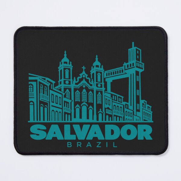 Item preview, Salvador Bahia Brazil Line Art Landmark Poster designed and sold by CMYKStudio.