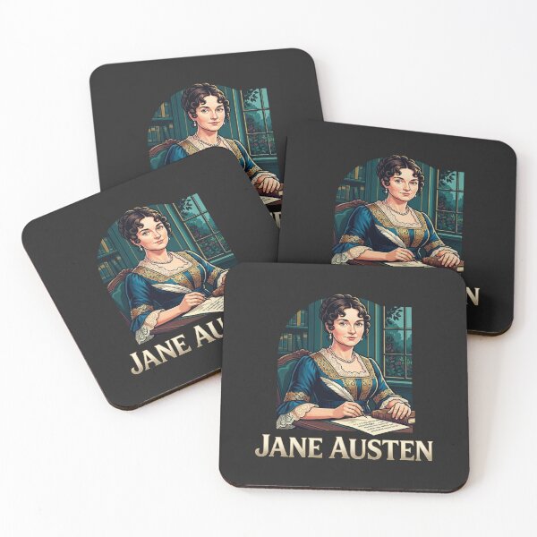 Item preview, Jane Austen Writing Classical Literature Portrait    designed and sold by Owcomm.
