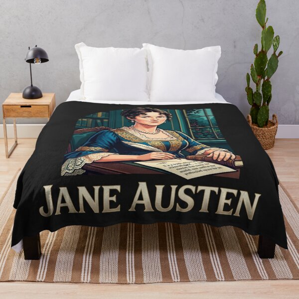 Item preview, Jane Austen Writing Classical Literature Portrait designed and sold by Owcomm.