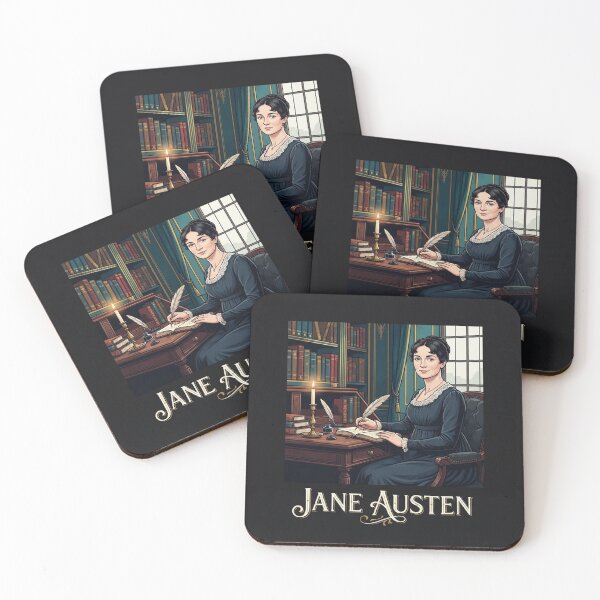 Item preview, Jane Austen Writing At Her Desk Portrait    designed and sold by Owcomm.