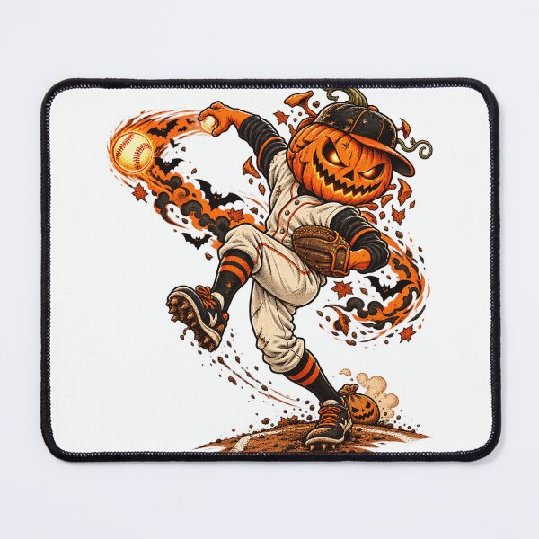 Item preview, Dripping Halloween Baseball Pumpkin Pitcher Jack O Lantern designed and sold by GitSticker.