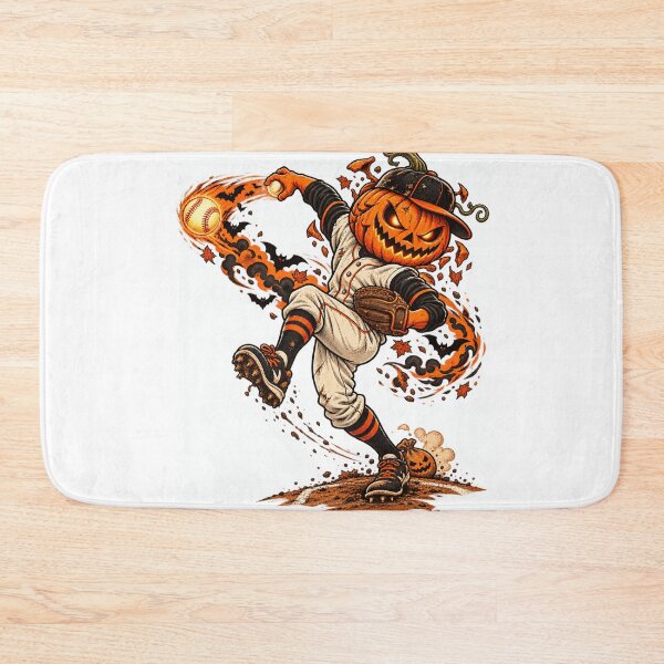 Item preview, Dripping Halloween Baseball Pumpkin Pitcher Jack O Lantern designed and sold by GitSticker.