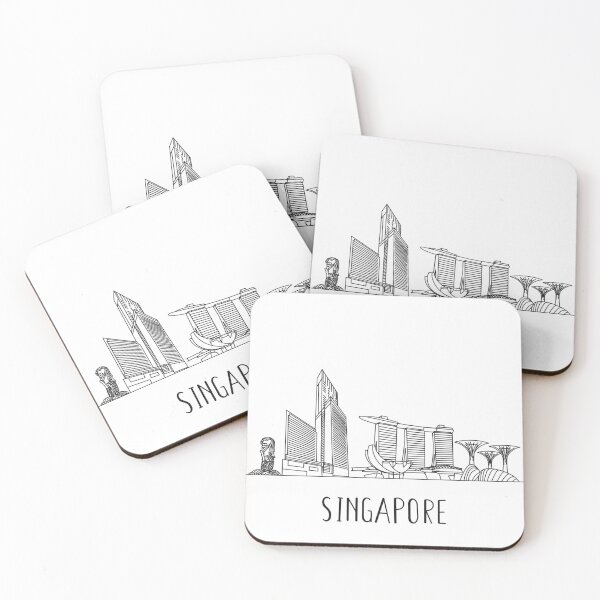 Item preview, Singapore Skyline Minimalist Line Art designed and sold by MinimalLine.