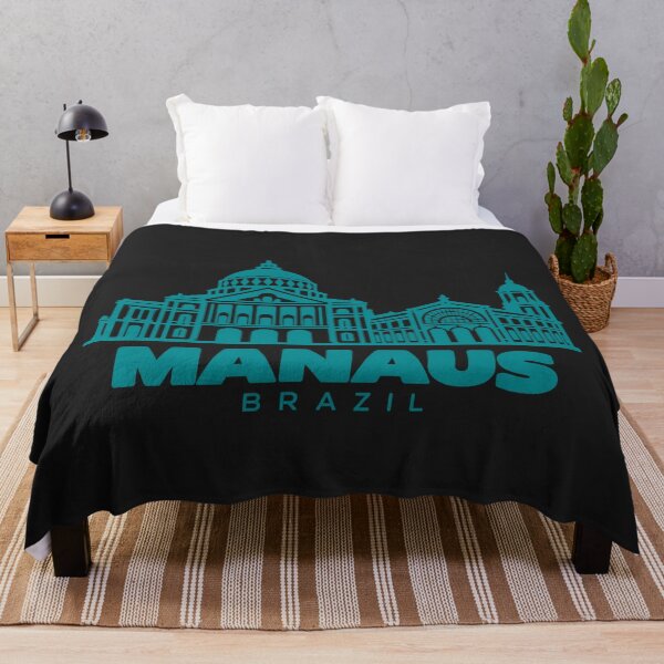 Artikelvorschau, Manaus, Amazonas, Brasilien – Wahrzeichen-Poster (Linienzeichnung) entworfen und verkauft von CMYKStudio.