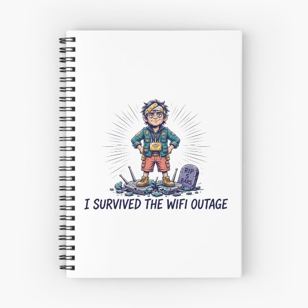 Item preview, I Survived The Wifi Outage Funny Gen Z Shirt designed and sold by Hearth & Hue.