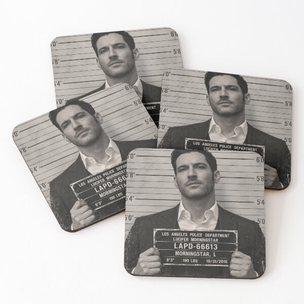 Item preview, Lucifer Morningstar Mugshot designed and sold by Lenzo-Designs.
