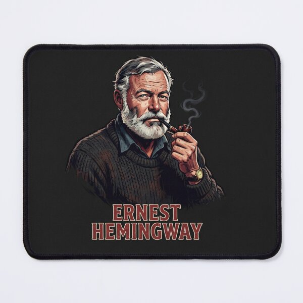 Item preview, Ernest Hemingway Classic Author Portrait With Pipe designed and sold by Owcomm.