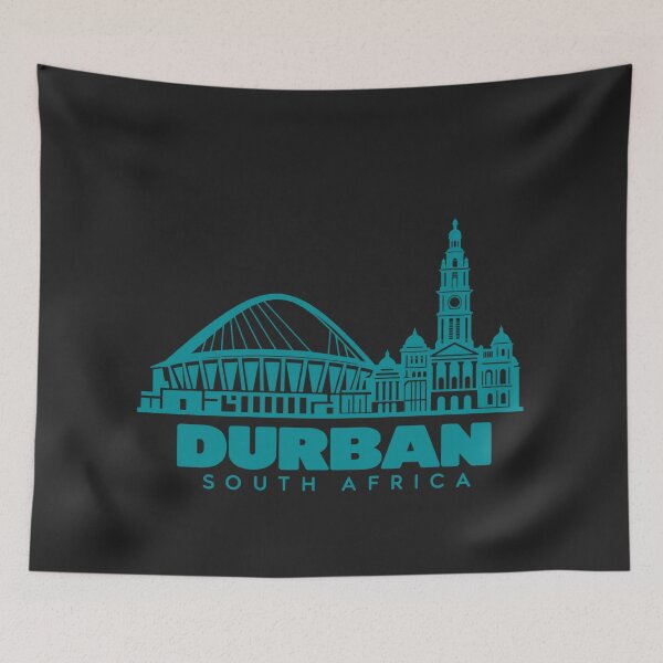 Item preview, Durban South Africa Line Art Coastline Poster designed and sold by CMYKStudio.