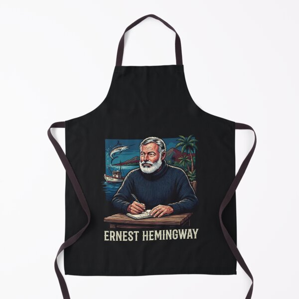 Item preview, Ernest Hemingway writing by the sea designed and sold by Owcomm.