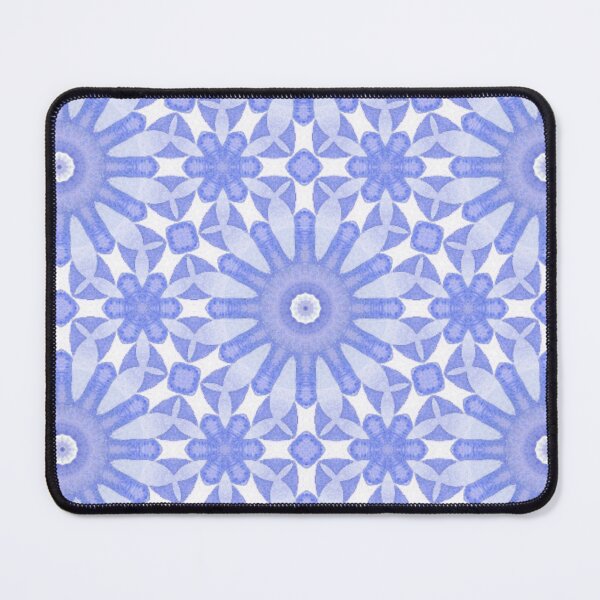 Item preview, Periwinkle Sunflower Tile Pattern Mandala - Throw Pillow designed and sold by ArithraStudio.