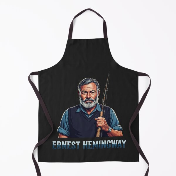 Item preview, Ernest Hemingway Portrait Vintage Author Fishing Rod designed and sold by Owcomm.
