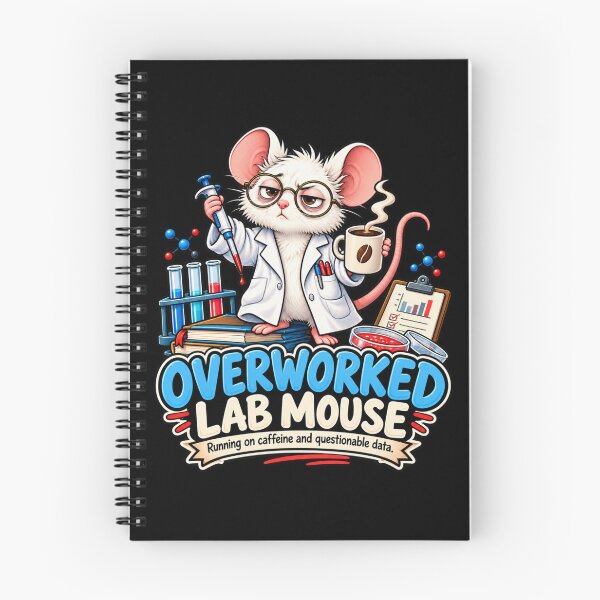 Item preview, Overworked Lab Mouse – Running on Caffeine and Questionable Data designed and sold by fotoNoz.