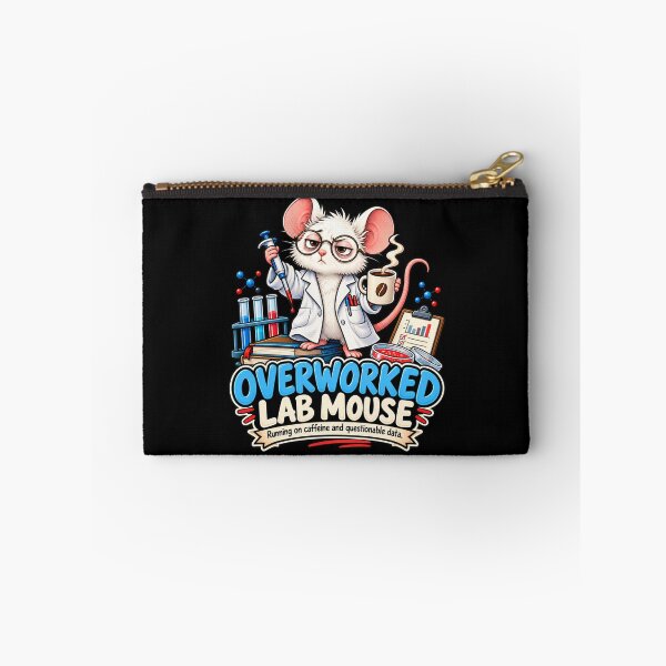 Item preview, Overworked Lab Mouse – Running on Caffeine and Questionable Data designed and sold by fotoNoz.