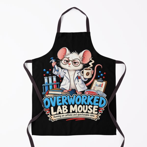 Item preview, Overworked Lab Mouse – Running on Caffeine and Questionable Data designed and sold by fotoNoz.