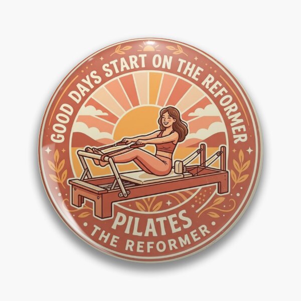 Item preview, Retro 70s Good Days Start On The Reformer Pilates Aesthetic Sticker designed and sold by REFORMER & COFFEE STUDIO.