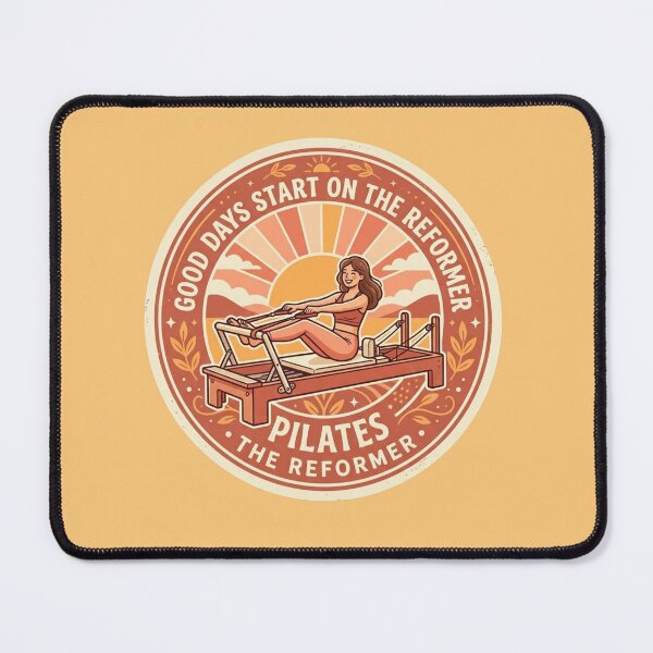 Item preview, Retro 70s Good Days Start On The Reformer Pilates Aesthetic Sticker designed and sold by REFORMER & COFFEE STUDIO.