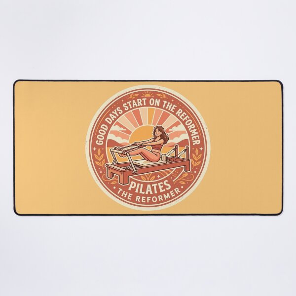 Item preview, Retro 70s Good Days Start On The Reformer Pilates Aesthetic Sticker designed and sold by REFORMER & COFFEE STUDIO.