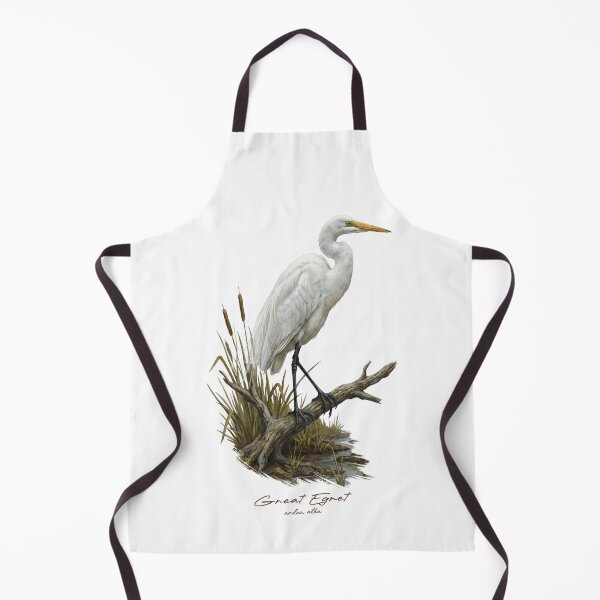 Item preview, Great Egret in Marsh Wetland Bird Illustration designed and sold by Takeda-art.
