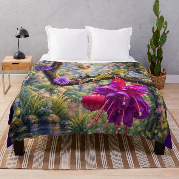 Artikelvorschau, Fuchsien in einem Baum entworfen und verkauft von RiverDeeDesigns.