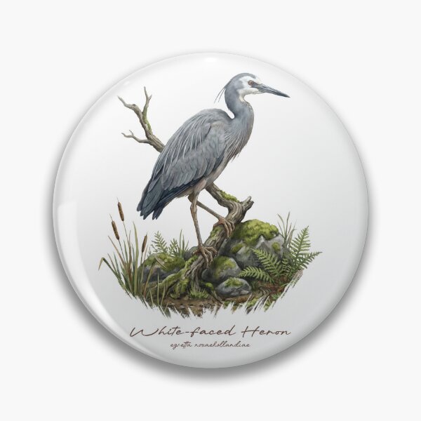 Item preview, White-faced Heron on Branch Bird Illustration designed and sold by Takeda-art.