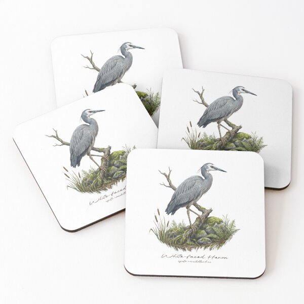 Item preview, White-faced Heron on Branch Bird Illustration designed and sold by Takeda-art.