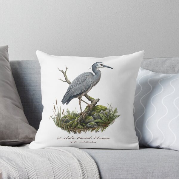 Item preview, White-faced Heron on Branch Bird Illustration designed and sold by Takeda-art.