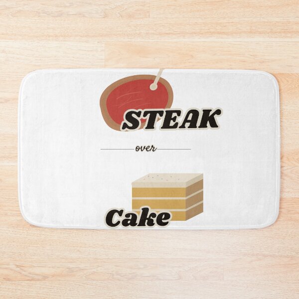 Aperçu de l'œuvre Steak plutôt que gâteau : un design humoristique et gourmand créée et vendue par T-J-WHATEVER.