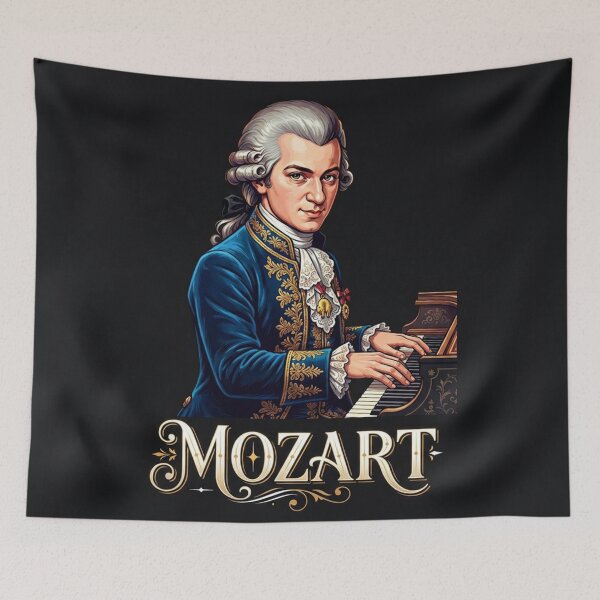 Item preview, Retrato clásico de Wolfgang Amadeus Mozart tocando el piano. designed and sold by Owcomm.