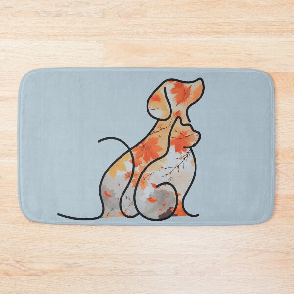 Item preview, Autumn leaves & blue sky dog and cat designed and sold by 247DesignStudio.