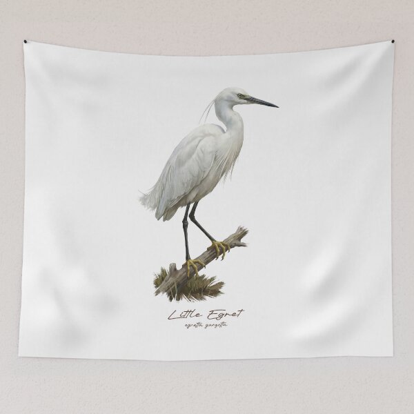 Item preview, Little Egret in Marsh Wetland Bird Illustration designed and sold by Takeda-art.