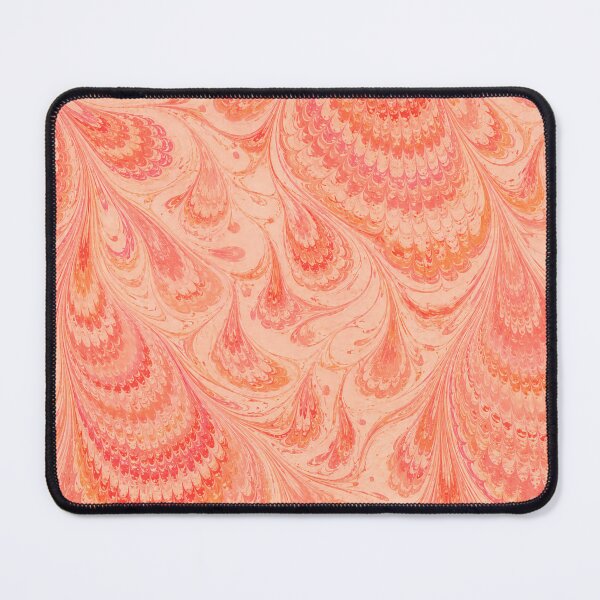 Item preview, Antique Endpaper Prints Peacock Feathers Scalloped Marbled Fans designed and sold by PinUpPizzazz.