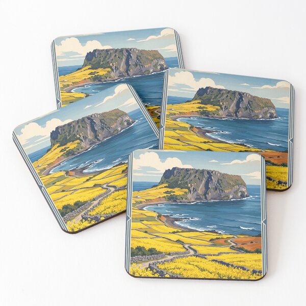 Item preview, Jeju Island South Korea Vintage Travel – Hallasan Seongsan Sunrise Peak Haenyeo Divers designed and sold by Bomax121.
