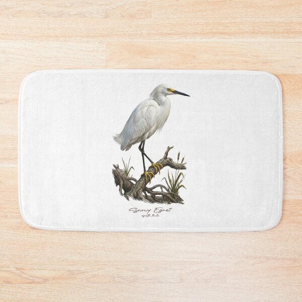 Item preview, Snowy Egret in Mangrove Swamp Bird Illustration designed and sold by Takeda-art.