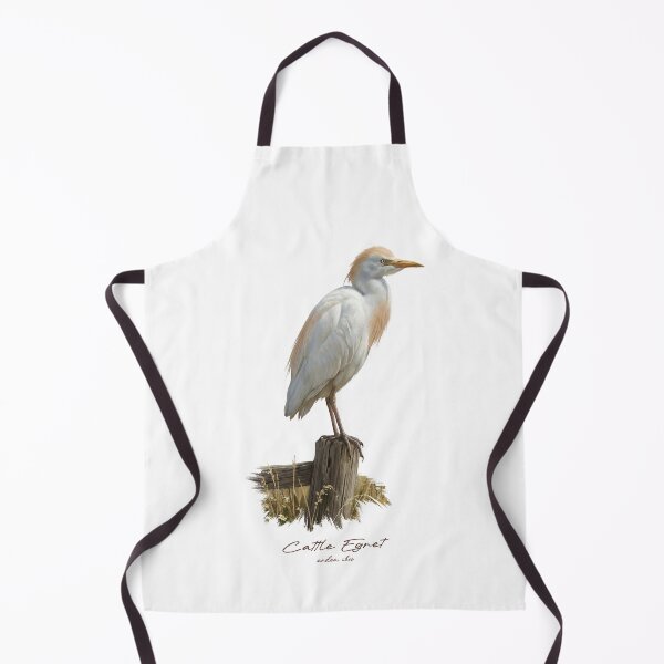 Item preview, Cattle Egret on Rustic Wooden Fence Bird Illustration designed and sold by Takeda-art.