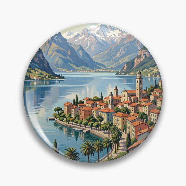 Item preview, Lake Maggiore Italy Vintage Travel – Borromean Islands Isola Bella Stresa Piedmont designed and sold by Bomax121.
