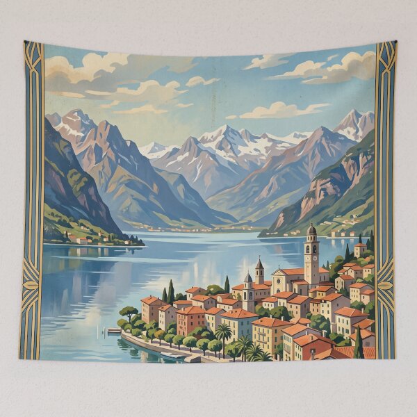Item preview, Lake Maggiore Italy Vintage Travel – Borromean Islands Isola Bella Stresa Piedmont designed and sold by Bomax121.