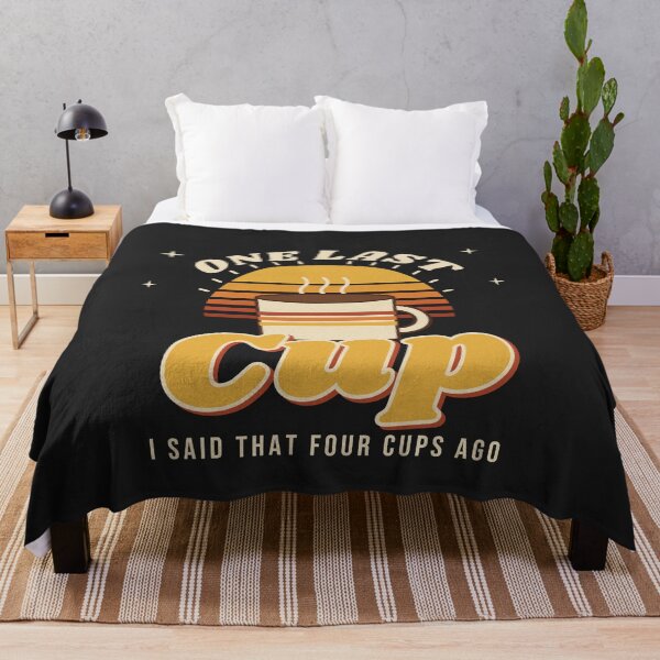 Item preview, One Last Cup Funny Coffee Lover Retro Sunset designed and sold by somebasic.