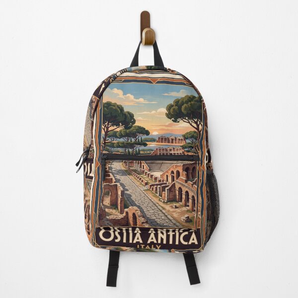 Item preview, Ostia Antica Italy Vintage Travel – Roman Port Theatre Mosaics Umbrella Pines designed and sold by Bomax121.