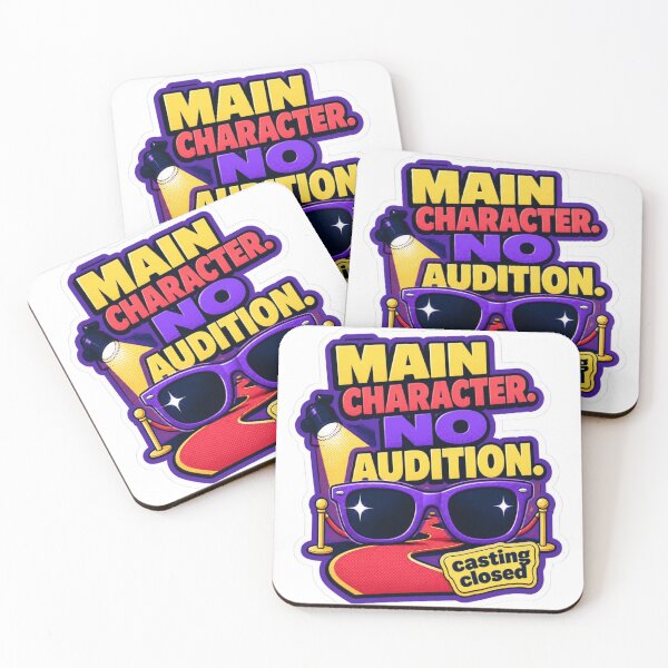 Item preview, Main Character Energy Sticker - Funny Hollywood Red Carpet Sarcastic Quote designed and sold by echotiyan.