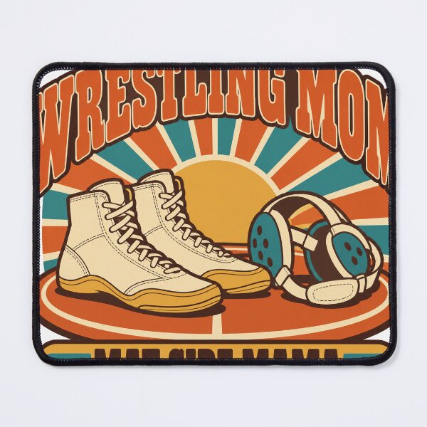 Item preview, Wrestling Mom Gift - Mat Side Mama designed and sold by RedRubyBubble.