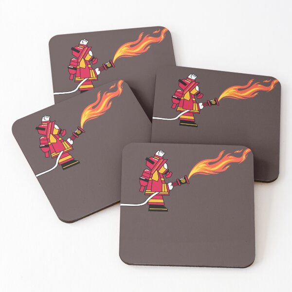 Item preview, Cartoon Firefighter with Fire Coming Out of Thier Hose designed and sold by CantFaxGlitter.